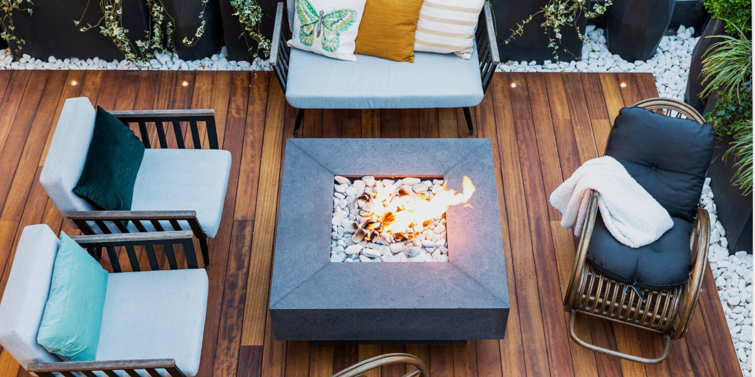 outdoor fireplace